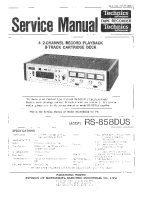 Technics - RS-858-DUS - Service manual 
